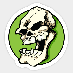 Grumpy Skull Sticker